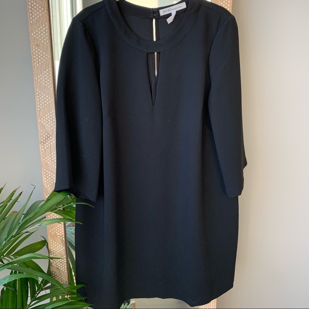 BCBGeneration A Line Dress with Keyhole Cutout